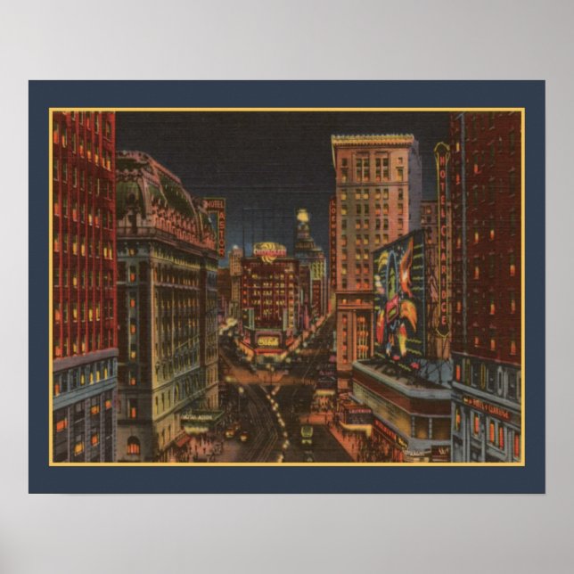 Vintage Times Square Poster (Framsidan)
