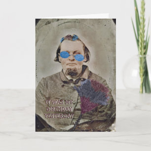 Vintage Tintype Färgteckning av artikeltext Fotogr Kort