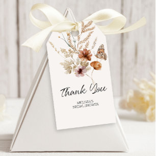 Vintage Tiny Blommigt Blooms Bröllop Presentetikett