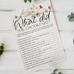 Vintage Tiny Blommigt Game skulle säga Flygblad<br><div class="desc">Vad skulle Groom säga möhippa? Små vintagar. Vattentärga botaniska,  ömma och absolut små vattenfärgade blommor. Matchande objekt för att slutföra din händelsesamling finns i vårt Zazzle-arkiv!</div>