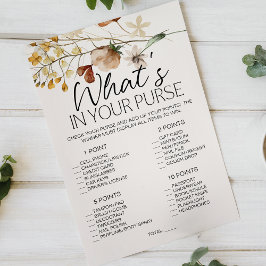 Vintage Tiny Blommigt Play Whts in your Purse Flygblad