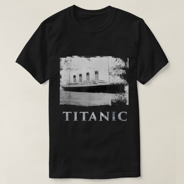 Vintage Titanic Oceanliner Design T Shirt (Design framsida)
