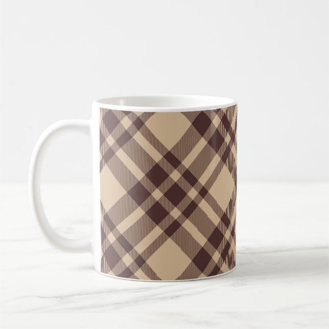 Vintage Titta på Brun och Cream Färg Kaffemugg (Vänster)
