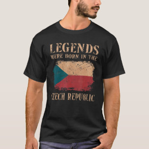 Vintage Tjeckien Flagga T Shirt