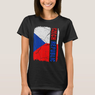 Vintage tjeckisk flagga Tjeckien stolthet rötter a T Shirt