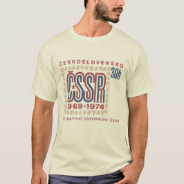 Vintage tjeckoslovakisk ČSSR frimärksdesign T Shirt