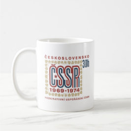 Vintage tjeckoslovakisk ČSSR frimärkskonst Kaffemugg