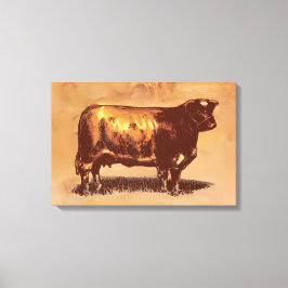 Vintage tjur canvastryck