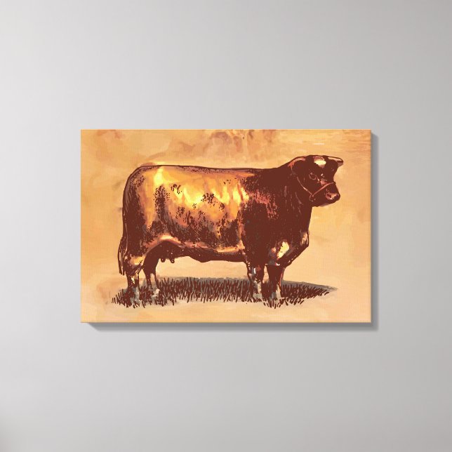 Vintage tjur canvastryck (Framsida)