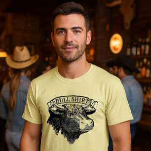 Vintage tjurhuvudmall Tjur T Shirt