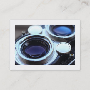 Vintage TLR-kamera (med ram) Visitkort