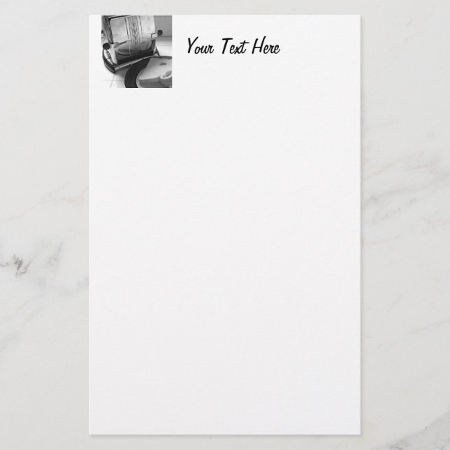 Vintage Toaster Kitchen Art Anpassningsbar Station Brevpapper (Framsida)