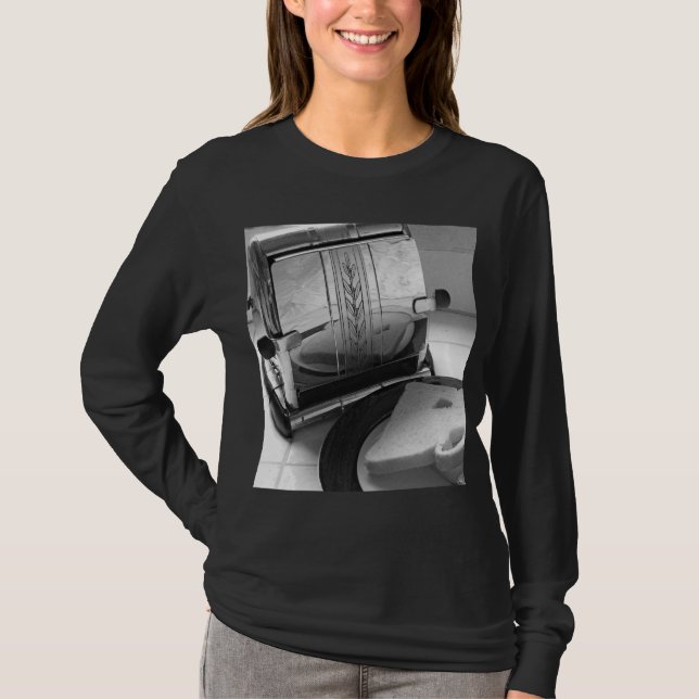 Vintage Toaster Kitchen Art Tee (Framsida)