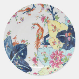 vintage Tobacco Löv blue & white w/rosa Classic R Runt Klistermärke