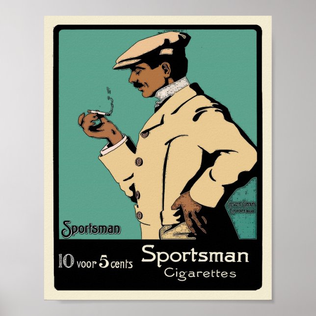 Vintage Tobacco Poster - Sportsman Cigarettes (Framsidan)