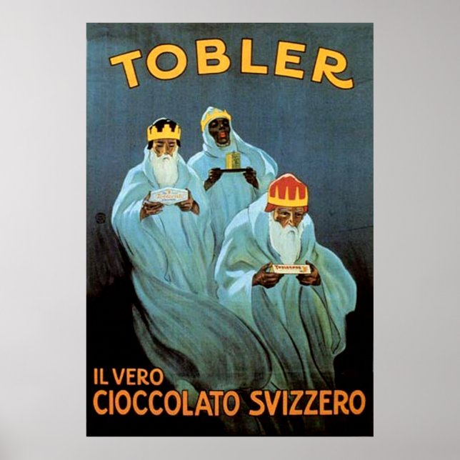 Vintage Tobler Chocolate Annons Poster (Framsidan)