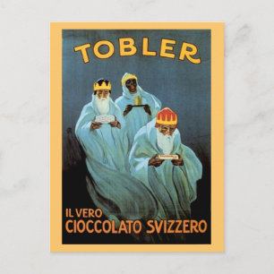 Vintage Tobler Chocolate Annons Vykort