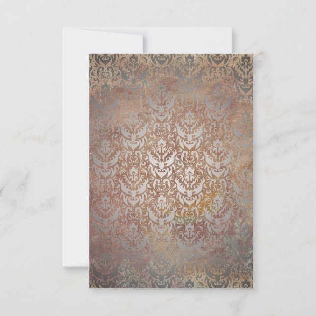 Vintage Tocan Damask Elegant OSA kort (Framsida)