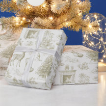 Vintage Toile Vinter Sömlöst Mönster Högtid