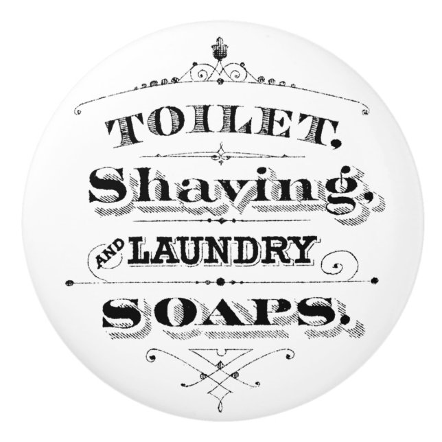 Vintage Toilet Shaving Tvätt Soaps Bathroom Knopp (Framsidan)