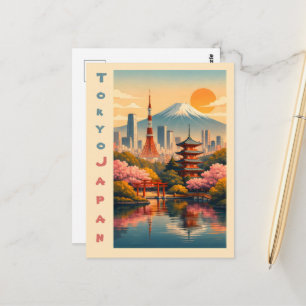 Vintage Tokyo Japan Vykort
