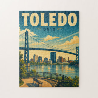 Vintage Toledo Ohio Siluett Pussel