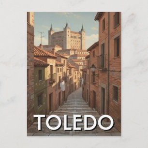 Vintage Toledo Spanien Alcázar Resa Vykort