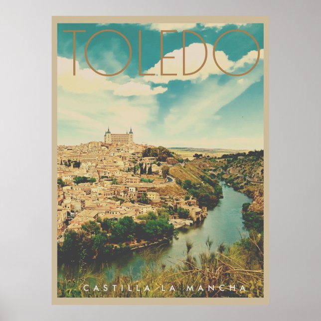Vintage Toledo Travel Poster (Framsidan)