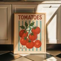 Vintage Tomat Väggkonst Tryck | Botanisk Kök
