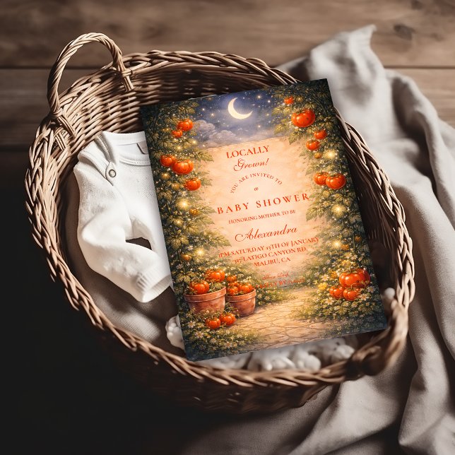 Vintage Tomato Garden Baby Shower Inbjudningar (Skapare uppladdad)