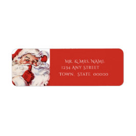 Vintage Tomte, Anpassad Returadress Etikett