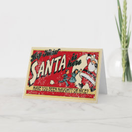 Vintage Tomte är här God Jul Helgkort