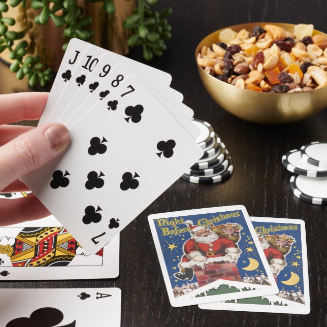 Vintage Tomte, Det var julaftonsnatt Casinokort (På plats)
