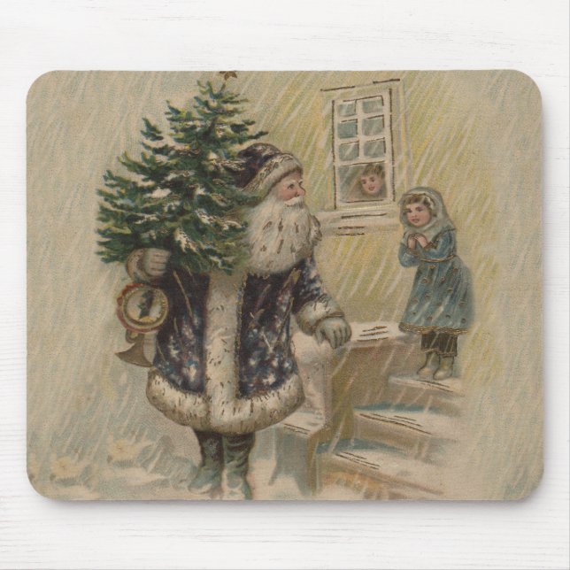 Vintage Tomte i Snö Musmatta (Framsidan)