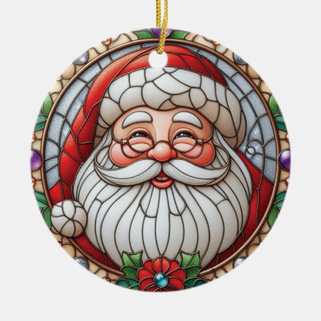 Vintage Tomte jul Julgransprydnad Keramik (Framsidan)
