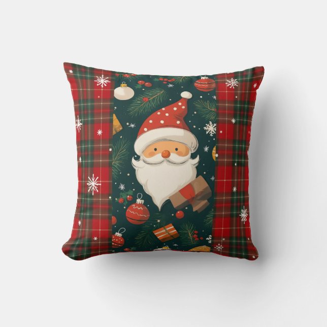 Vintage Tomte jul kastkudde Kudde (Framsida)