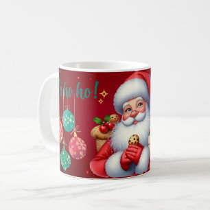 Vintage Tomte Jul med Mysig Högtid Kaffemugg
