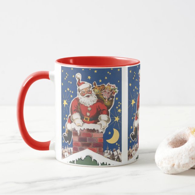 Vintage Tomte, Julaftonsnatten Mugg (Med munk)