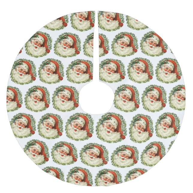 Vintage Tomte Julgransmatta Borstad Polyester (Framsidan)