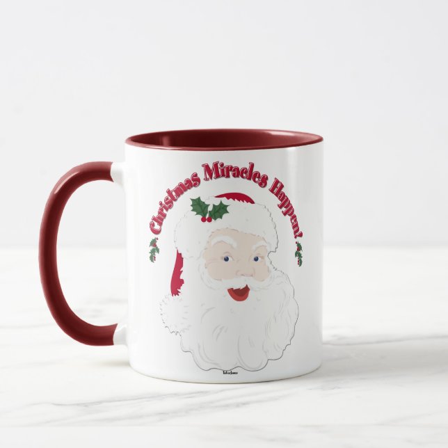 Vintage Tomte Julmirakel Händer! Mugg (Vänster)