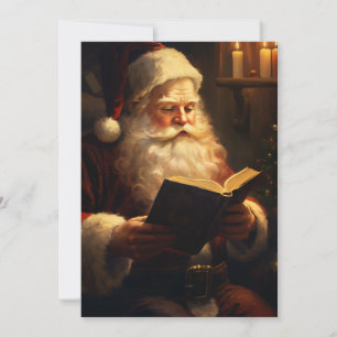 Vintage Tomte Läste Julkort