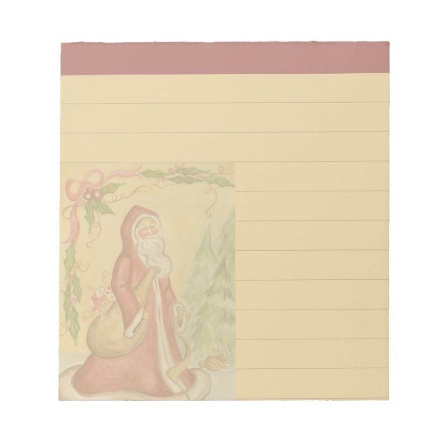 Vintage Tomte Notepad  Anteckningsblock (Framsida)
