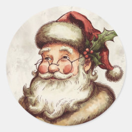 Vintage Tomte Runt Klistermärke