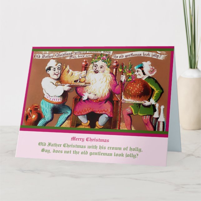 Vintage Tomte sällsynt gammal brittisk (kopierad) Kort (Framsida)