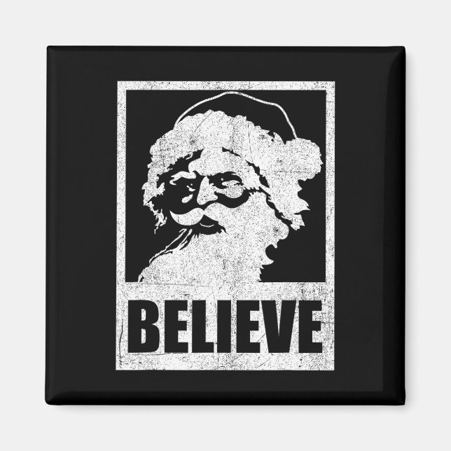 Vintage Tomte Tro Retro Jul i Jul Magnet (Framsidan)