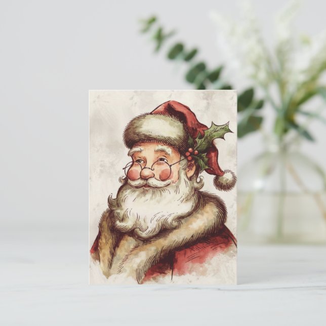 Vintage Tomte Vykort (Stående Fram)