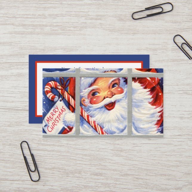 vintage - tomttilläggsinformation visitkort (Fram/Back In Situ)