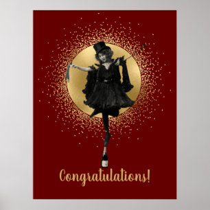 Vintage Top hat Dancer-Grattisar Poster