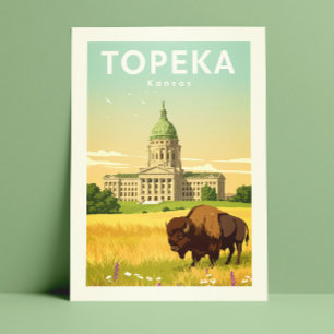 Vintage Topeka Kansas Vykort