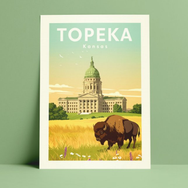 Vintage Topeka Kansas Vykort (Skapare uppladdad)